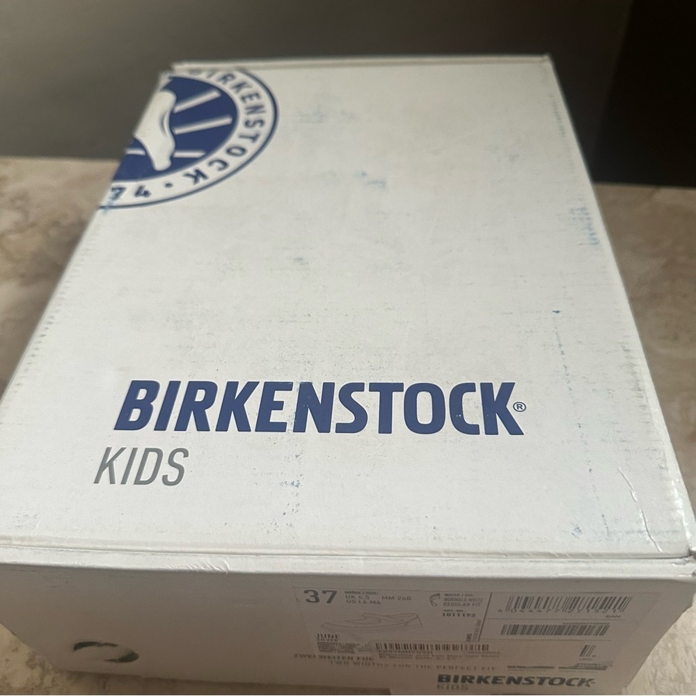 Birkenstock Kids Silver Metallic Mary Jane Shoes “June” NWT - Picture 5 of 7